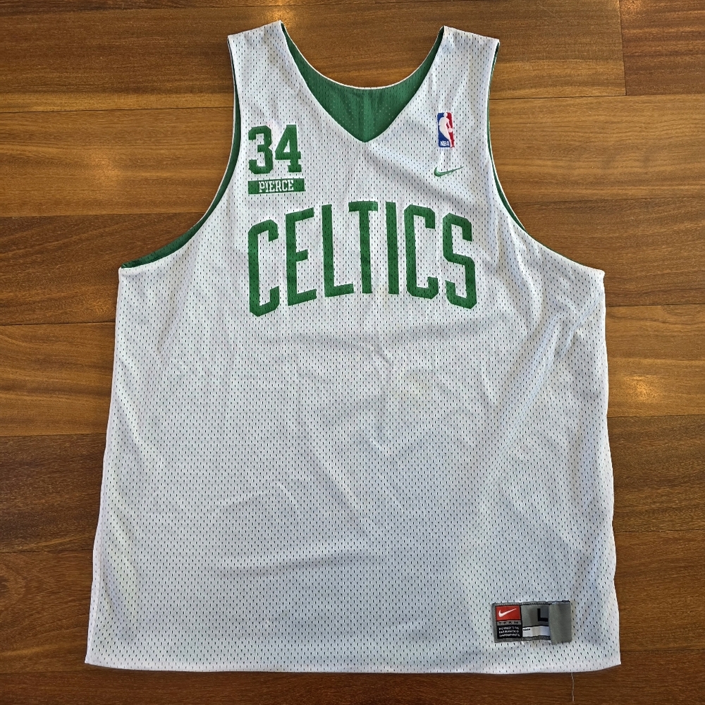 Vintage Nike Team Boston Celtics Paul Pierce 34 Reversible Jersey Y2K Large